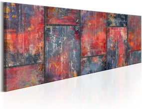 Quadro Metal Mosaic  Red  Colore Arancione, Dimensioni e Misure 120x40