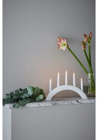 Markslöjd 705952 - Candelabro natalizio AVENTO 5xE10/3W/230V bianco