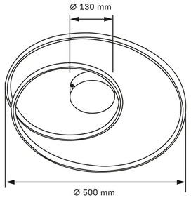 Plafoniera LED ZEFIRA LED/40W/230V 4000K diametro 50 cm antracite