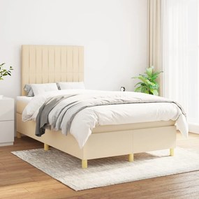 Giroletto A Molle Con Materasso Crema 120x200 Cm İn Tessuto /
