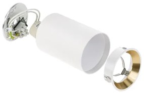 Faretto CHLOE 1xGU10/35W/230V rotondo bianco/oro