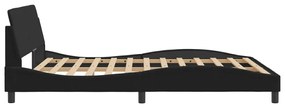 Giroletto con testiera nero 160x200 cm in velluto