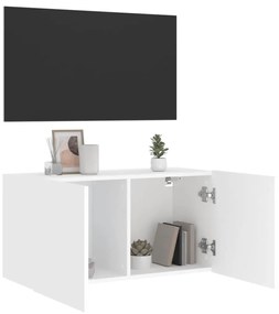 Mobile tv a parete bianco 80x30x41 cm