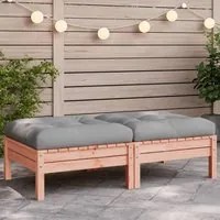 Poggiapiedi Giardino con Cuscini 2 pz Legno Massello di Douglascod mxl 110387