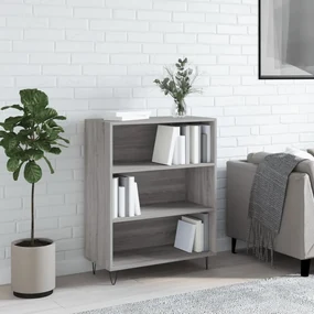 Libreria grigio sonoma 69,5x32,5x90 cm in legno multistrato