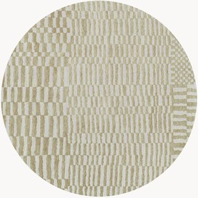 Tappeto rotondo jacquard lavabile da interno-esterno Berber