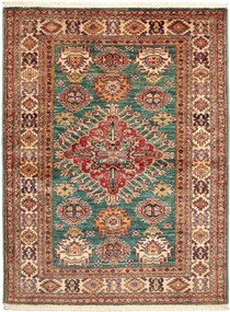 Kazak Tappeto 100x130 Verde (Pakistan) Annodato A Mano
