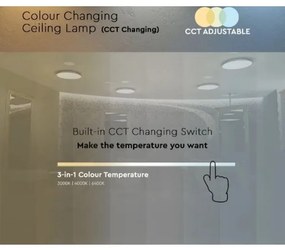 Plafoniera LED LED/18W/230V d. 31 cm 3000/4000/6400K