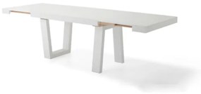 Tavolo soggiorno allungabile 260 cm piano in laminato DIVO Bianco