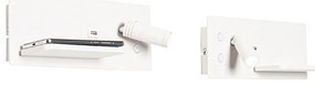 Set di 2 applique bianche con LED con USB e carica a induzione - Riza