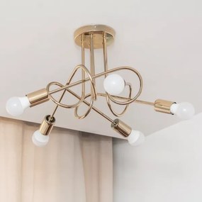 Lampadario a plafone OXFORD 5xE27/15W/230V, finitura dorata