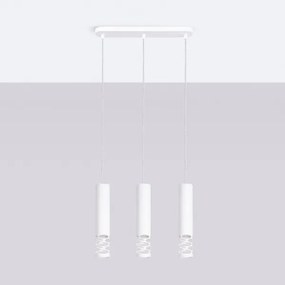 Sollux SL.1693 - Lampadario a sospensione con filo LIRO 3xGU10/10W/230V bianco
