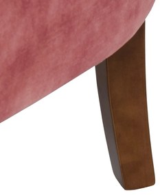 Poltrona 77 x 64 x 88 cm Tessuto Sintetico Legno Rosso Scuro