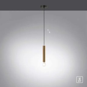 Leuchten Direkt 15617-60 - Lampadario a sospensione con filo BRUNA 1xE27/60W/230V ottone