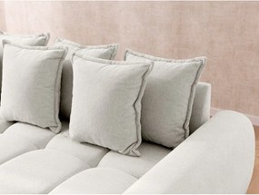 Divano angolare bianco (con penisola a destra/con chaise lounge) Albane – Ropez