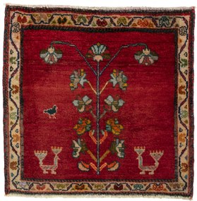 Gabbeh Tappeto persiano 60 x 60 Rosso (Iran) Annodato A Mano
