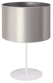 Duolla - Lampada da tavolo CANNES 1xE14/15W/230V diametro 20 cm argento/bianco