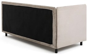 Letto singolo imbottito grigio tortora con contenitore con materasso incluso 120x200 cm Avela – Bonami Selection