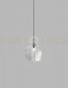Puppet sospensione g cristallo trasparente nero opaco 1 luce attacc...