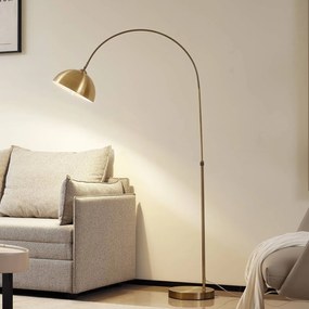 Lampada ad arco Lennart Lindby, Bronzo / Ottone antico, Soggiorno / Sala da pranzo, Metallo, Moderno, Lampada da terra