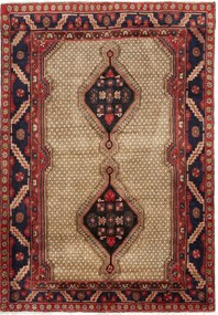 Hosseinabad Tappeto persiano 180 x 130 Beige (Iran) Annodato A Mano