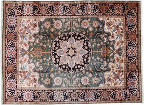 Heriz Tappeto persiano 470x340 Blu (Iran) Annodato A Mano