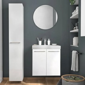 Mobile sottolavabo e lavabo Remix bianco lucido L 60 x H 57.7 x P 33 cm, 2 ante