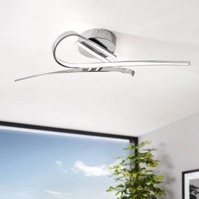 Plafoniera LED moderno Selvina, argento42 cm, luce calda EGLO