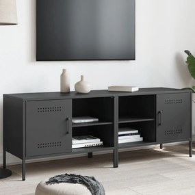 Mobili Tv 2pz Neri 68x39x50,5 Cm İn Acciaio /