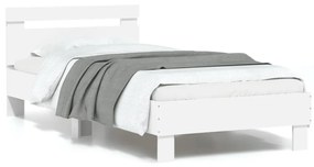 Giroletto Con Testiera E Led Bianco 90x190 Cm /