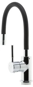 FERRO - Rubinetto per lavello con braccio flessible cromo lucido/opaco nero