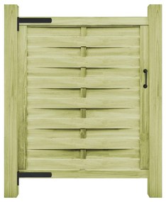 Cancello Da Giardino Legno Di Pino Impregnato 100x125 Cm Verde /