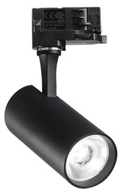 Illuminazione A Binario Contemporaneo Fox Alluminio Nero Led 15W 4000K Ip20