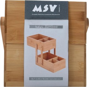 Organizer da bagno di colore naturale in bambù per cosmetici Isalys – MSV