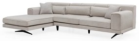 Divano angolare beige chiaro, angolo sinistro Jivago - Artie