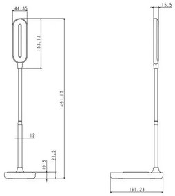 Lampada touch LED dimmerabile con ricarica wireless OCTAVIA LED/7W/230V bianco