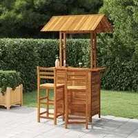 Set da Bar per Giardino 3 pz in Legno Massello di Acacia 3116004