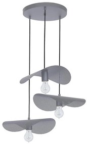 Lampadario STRUNA 3xE27/60W/230V grigio