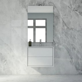 Mobile bagno con lavabo L 70 x H 48 x P 46 cm bianco per vasca centrale Bellagio