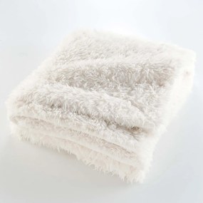 Coperta color crema in pelliccia finta 220x240 cm Mouton – douceur d'intérieur