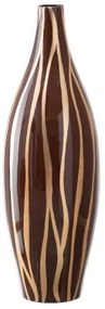 Vaso 20 x 20 x 58,5 cm Zebra Ceramica Dorato Marrone