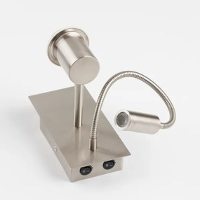 Brilagi - Applique a LED NUBILA 1xE27/25W/230V + LED/3W cromo/antracite