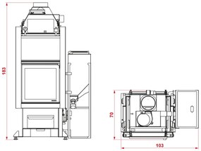 Palazzetti Multifire NT Idro 22 Caminetto a legna/pellet ad acqua con Caricamento A Destra