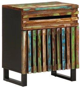 Comodino 50x34x60 Cm İn Legno Massello Di Acacia /