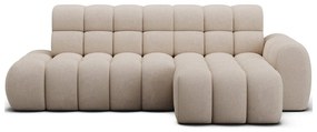 Divano angolare beige allungabile (con penisola a destra/con chaise lounge) Ceedro – ELTAP