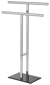WENKO 25389100 - Porta asciugamani LAVA 50x81,5 cm acciaio inox/argento/nero