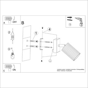 Faretto color mattone 8x16 cm Gleam – Sollux