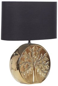 Lampada da tavolo ceramica oro e nero 48 cm KHERLEN Beliani