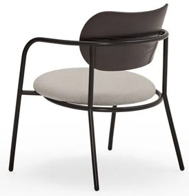 Sedia da pranzo nera e grigia in frassino Eclipse - Teulat