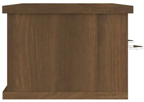 Armadietto parete rovere marrone 88x26x18,5cm legno multistrato